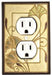 Single Outlet/Receptacle in Ginkgo pattern