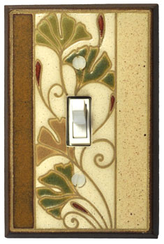 Single Light Switch in Ginkgo pattern