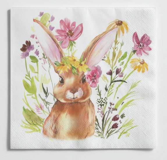 Paper Napkins - Girl Bunny lunch size