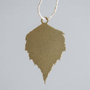 Paper Birch Leaf Ornament - matte gold