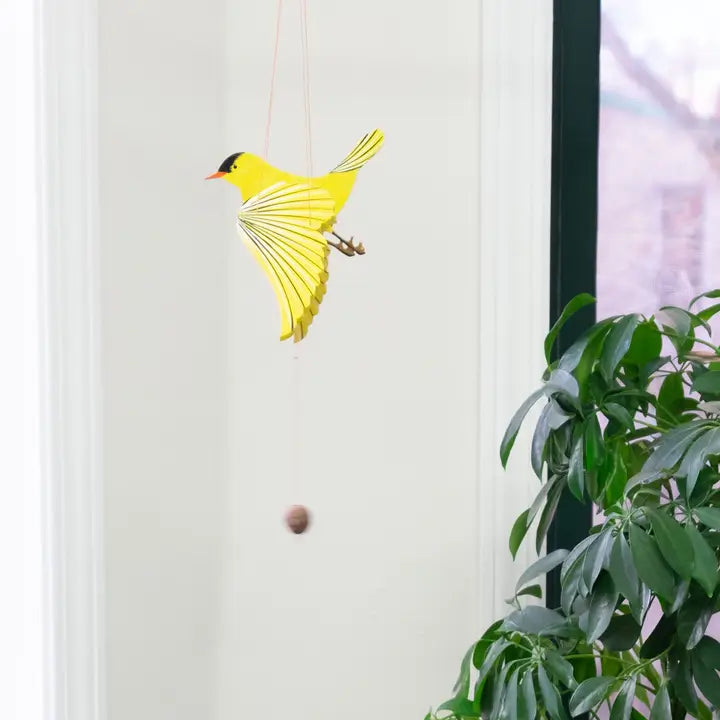 American Goldfinch Bird Flying Mobile
