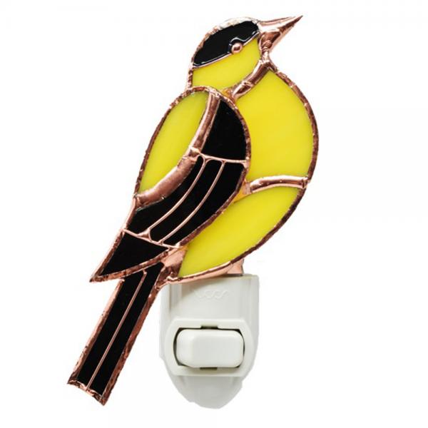 Stained Glass Goldfinch Nightlight