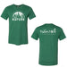 t-shirt in heather grass green