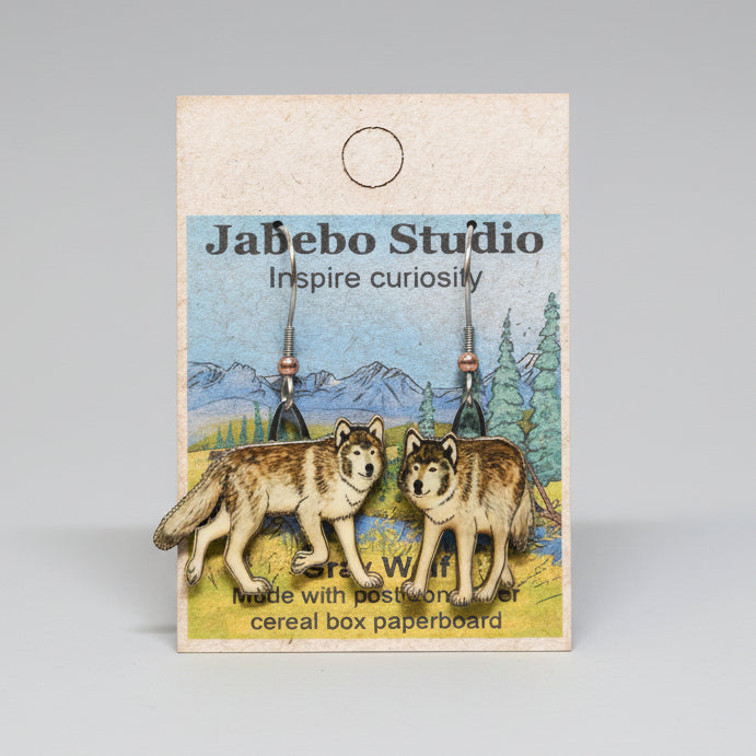 Grey Wolf Earrings