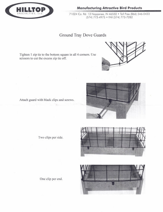 ground tray dove guard installation directions
