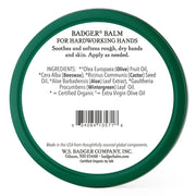Badger Hard Working Hands Balm - 20z
ingredients 