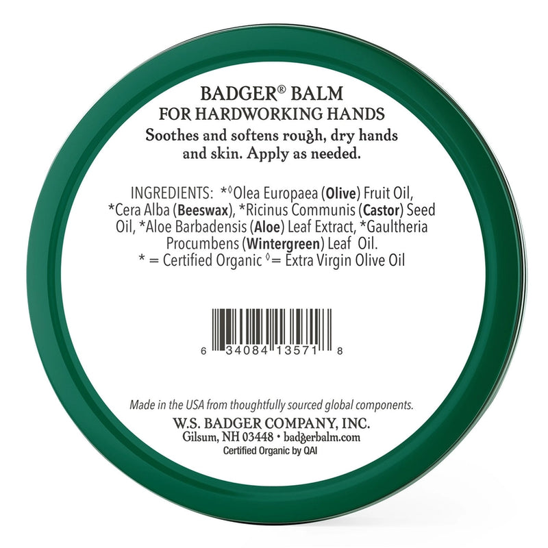 Badger Hard Working Hands Balm - 20z
ingredients 
