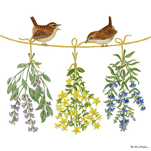 Hanging Herbs Flour Sack Towel