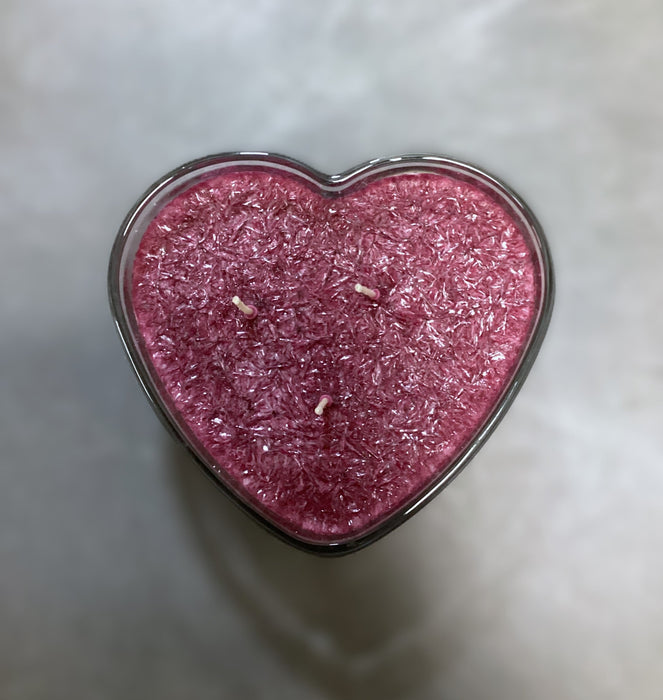 Palm Wax Hand-Poured Jar Candle - Valentine Heart
 Raspberry Chocolate