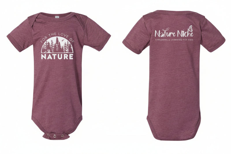 Infant Onesie - For the Love of Nature
heather maroon