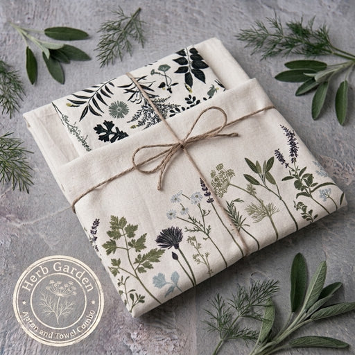 Herb Garden Apron and Towel Combo
