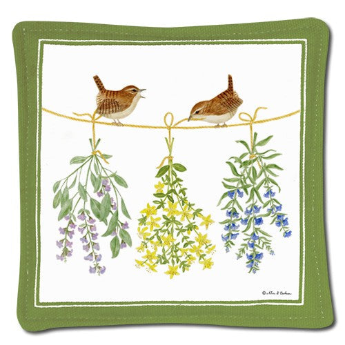 Spiced Mug Mat - Hanging Herbs and Wren