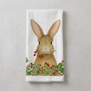 holiday bunny towel