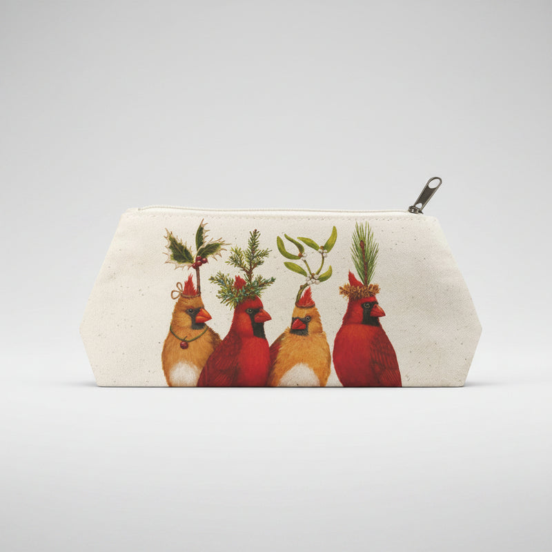Canvas Cosmetic Bags - Holiday Party
