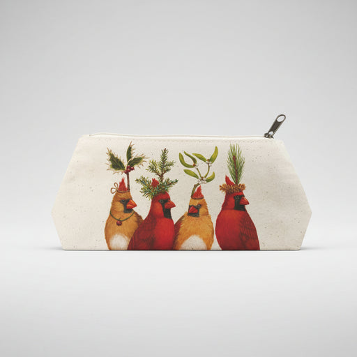 Canvas Cosmetic Bags - Holiday Party
