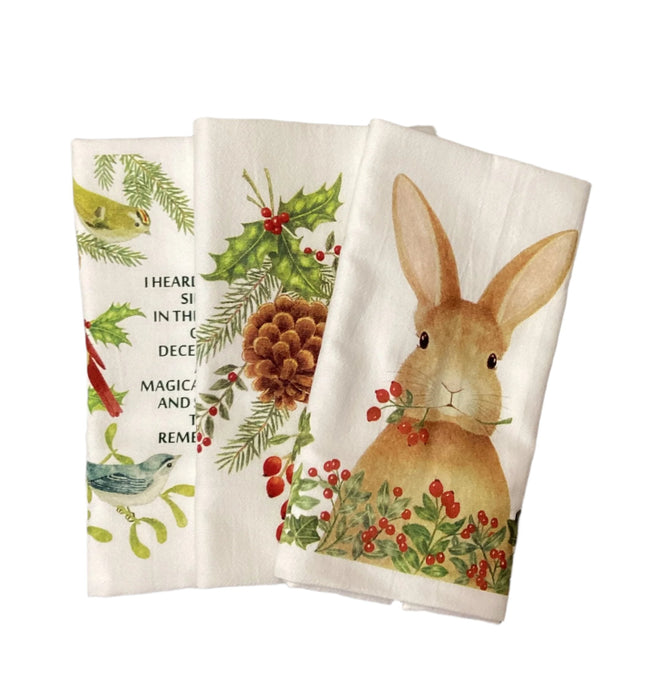 Holiday Trio Flour Sack Towel -3 pack