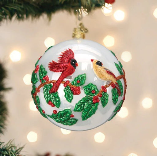 Hollyberry Birds Round Ornament