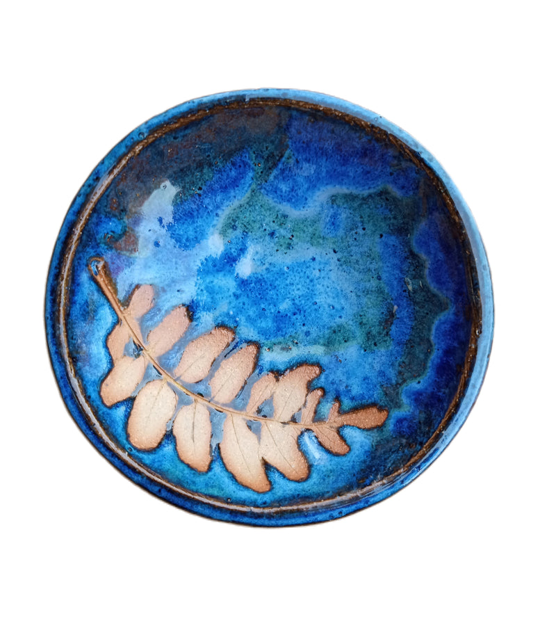 Square Stoneware Platter with Bowl - Honey Locust