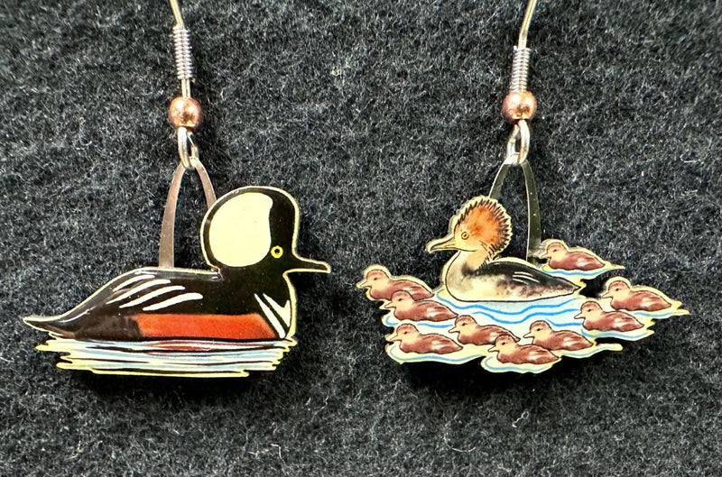 Hooded Merganser Earrings