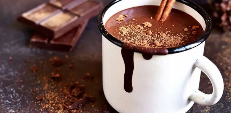 Hot Chocolate in a enamel mug
