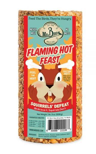 Warm Wishes for the Holiday Bird Bundle -  Mr. Bird Flaming Hot Feast Seed Cylinder - Small