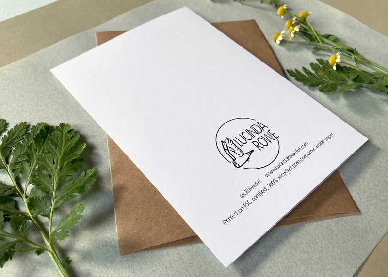 Nature Heart Valentines Card 
back