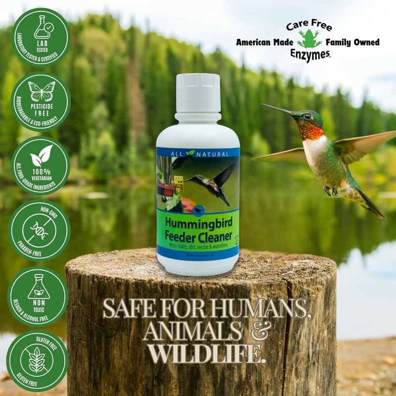 Hummingbird Feeder Cleaner Refill 16 oz
Safe for humans, pets, animals and wildlife