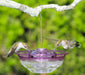 HummBlossom 4 oz Feeder with two female ruby-throated hummingbirds