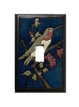 Ruby Hummingbird Switch Plate Covers - single switch