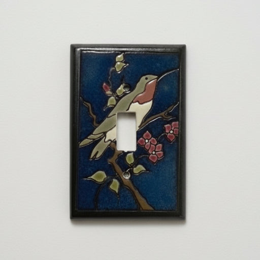 Ruby Hummingbird Switch Plate Covers - single switch