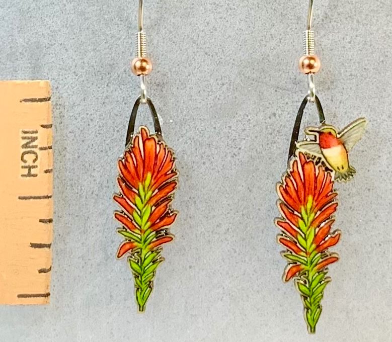 Indian Paintbrush Earrings