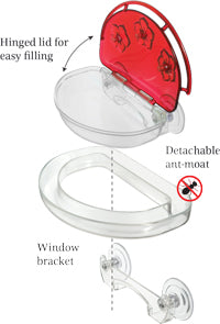 Jewel Box Window Hummingbird Feeder parts diagram