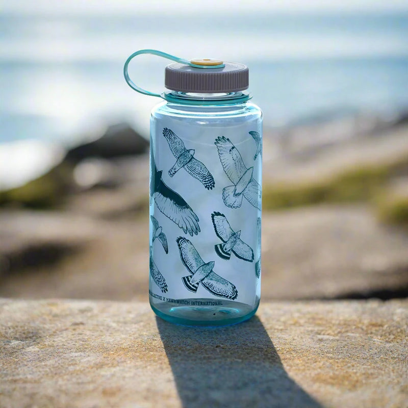 Hawks in Flight Nalgene Water Bottle - Seafoam