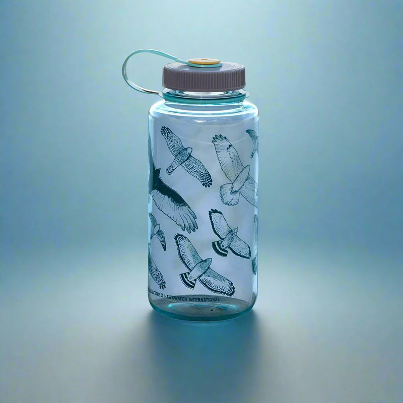 Hawks in Flight Nalgene Water Bottle - Seafoam