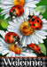 Ladybugs and Daisies Garden Flag