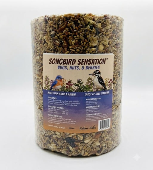 Bugs, Nuts, and Berries Seed Cylinder - Large - 4.6 lbs