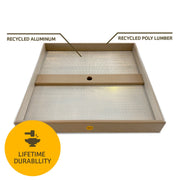 Pole Mounted Recycled Tray Feeder