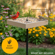 Pole Mounted Recycled Tray Feeder
