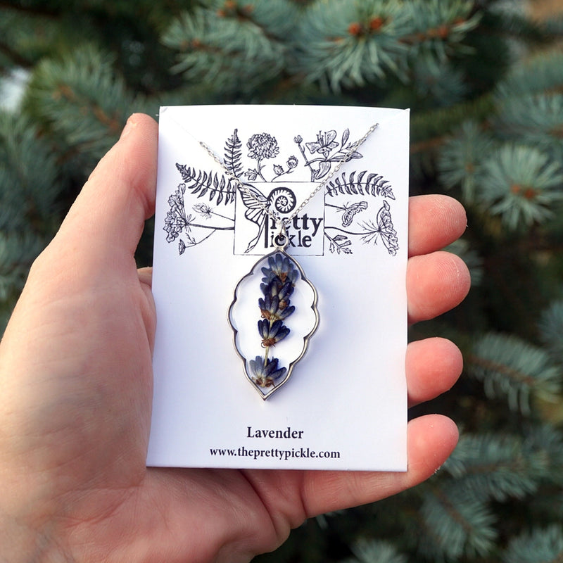 Lavender Sprig Necklace
in packaging