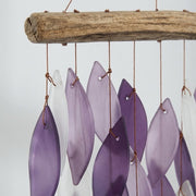 Lavender Purple Waterfall Glass Chime
closeup of glass chimes 