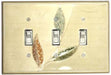 Triple Light Switch in Leaf Collage pattern