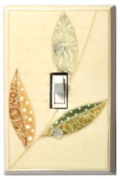 Single Light Switch in Leaf Collage pattern