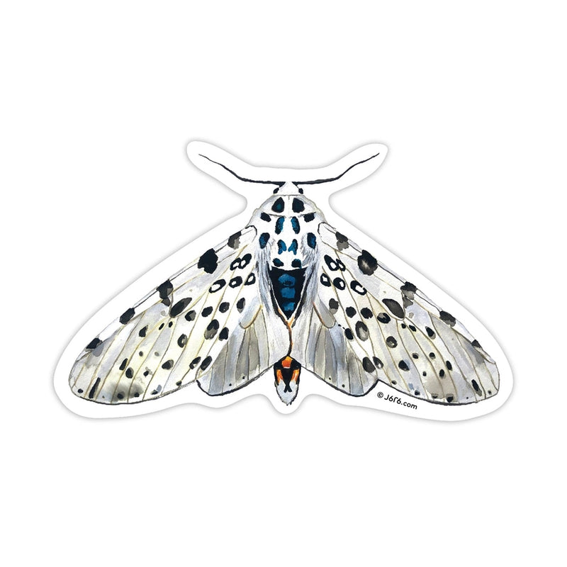 Giant Leopard Moth Vinyl Sticker