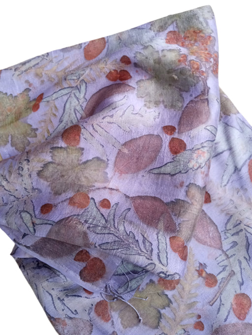 Eri Peace Habotai Silk Shawl - Amethyst 