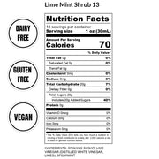 Lime Mint Shrub - nutrition and ingredients