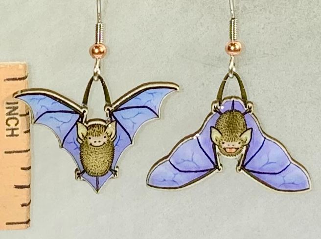 Little Brown Bat Earrings