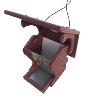 Little Oasis Recycled Bird Feeder - top hitches up for easy filling