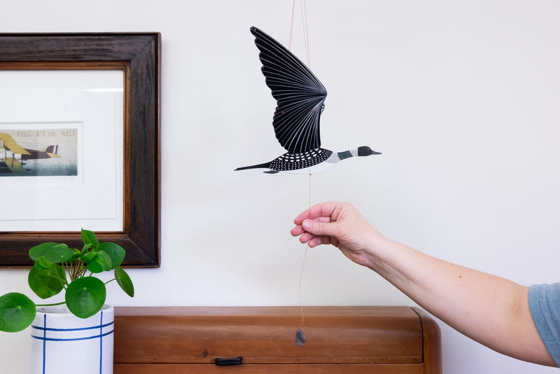 Loon Bird Flying Mobile with pull string