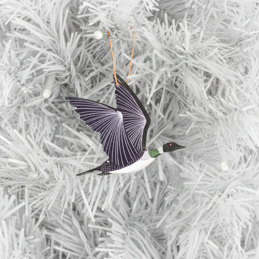 Loon Wood Ornament - Thumbnail 3
