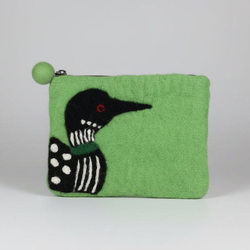 Bird Felt Coin Purse - Loon